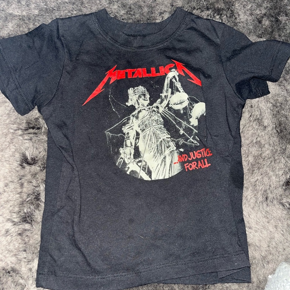 Kids Black Graphic T-Shirt Metallica size 3T